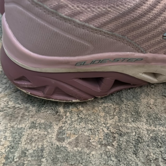 Skechers glide step slip on faux laces sneakers size 9 - Picture 2 of 8